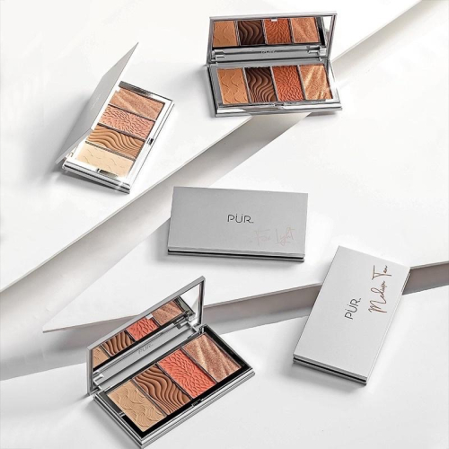 Pur 4-in-1 Skin-Perfecting Powders眼影盤面部多功能修容打亮腮紅盤四合一陰影粉餅