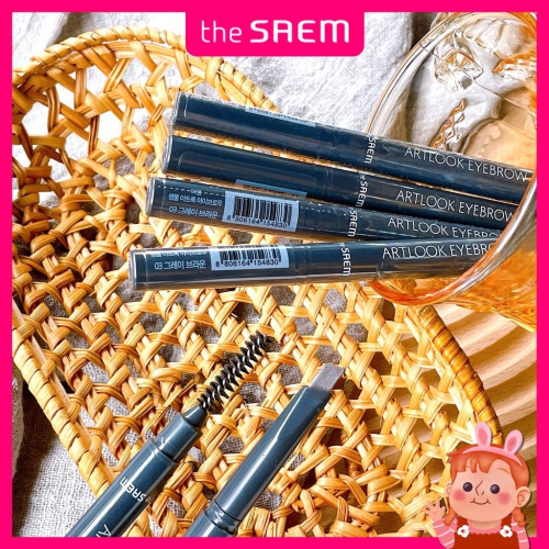 ❤️妮好美妝❤️ the saem 眉筆 大藝術家自動眉筆 韓國眉筆 雙頭眉筆 三角眉筆 眉毛筆 灰色眉筆 眉彩 眉刷