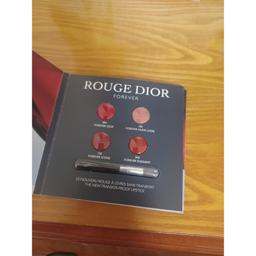 Dior 迪奧 超完美持久唇膏 五色試色卡 唇膏卡