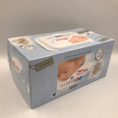 bad 培寶 超厚純棉乾濕兩用布巾-80抽/盒