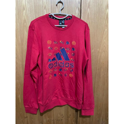 adidas 中國風 大學T
