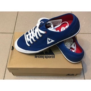 ?法國??公雞le coq sportif 男生帆布鞋《專櫃品牌正版貨，藍底白Logo圖騰休閒鞋》