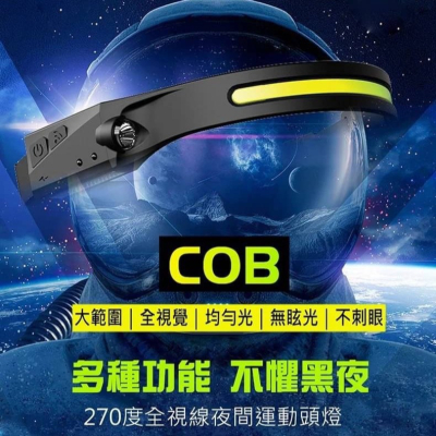 戶外手感應COB環狀頭燈