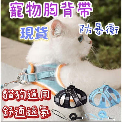 ✨台灣現貨 ✨ 寵物胸背帶 寵物牽引繩 狗狗胸背帶 貓咪胸背帶 防暴衝胸背帶 背心胸背帶 貓背心 狗背心