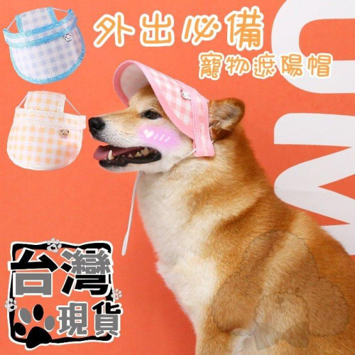 『伊果~現貨秒出』寵物防曬帽 寵物用品 寵物帽 狗帽 貓帽 寵物飾品 寵物裝飾 寵物服裝 寵物服飾 狗防曬帽 外出神器