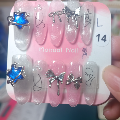 L碼 長橢圓 手工美甲/美甲/成品美甲/穿戴美甲