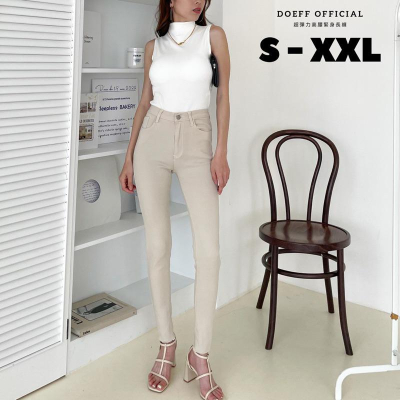 【DOE.FF】 S~2XL 超彈力小腳褲 高腰長褲 牛仔長褲 長褲女 彈力褲 緊身褲 魔術褲 大尺碼
