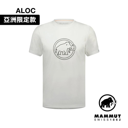 滿3000免運MAMMUT QD Logo Print T-Shirt AF男抗UV排汗短T/101702012/白