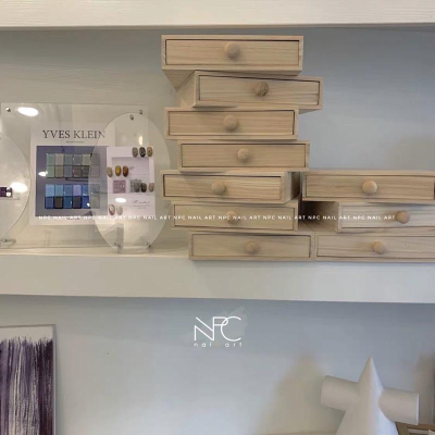 NPC獨家 舒適的木 日式原木收納盒 隨意組合 美甲飾品色膠整理工具