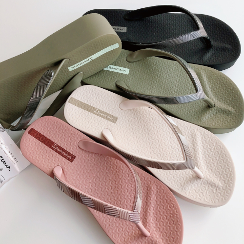 ?*Ipanema*巴西厚底拖鞋(維納斯 金屬光澤 斜紋 MESH VII 厚底拖鞋)