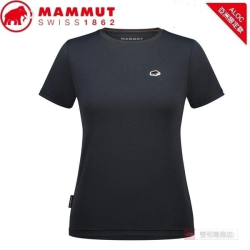 滿3000免運MAMMUT長毛象Essential T-Shirt AF女短袖快乾T恤101705090/PRT1/黑