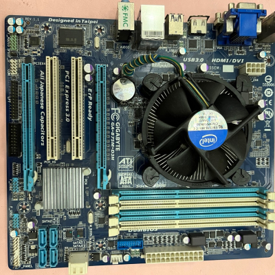 二手CPU+MB:i5 3470+技嘉B75m-D3H，功能正常，保固七天！售出不退！桃園可以面交！