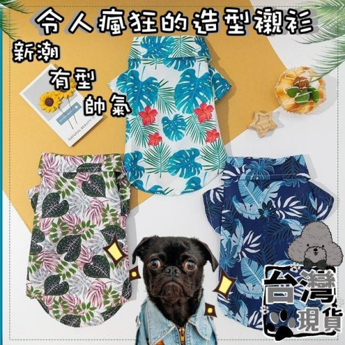『伊果~現貨秒出』狗襯衫 夏威夷襯衫 小狗襯衫 寵物衣服 寵物襯衫 寵物造型 快速穿脫 魔鬼氈襯衫 寵物用品