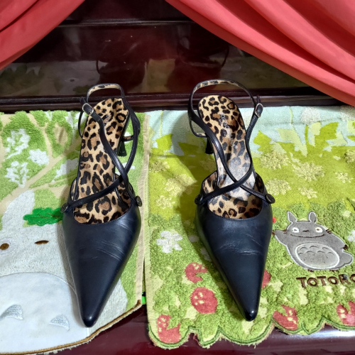 義大利品牌 Dolce & Gabbana 尖頭鞋 高跟鞋 豹紋 3600 37號