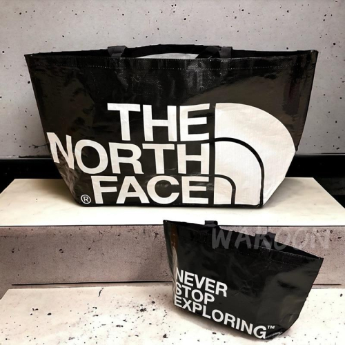台灣現貨 限量正版THE NORTH FACE 防水編織購物袋 大容量購物袋 購物袋 大型購物袋 搬家袋 北臉 提袋