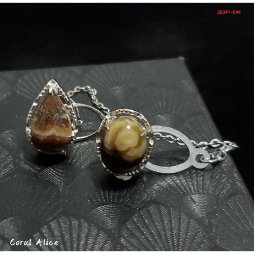 ?Coral珊寶手作-天然澎湖文石造型領帶釦 JD3P1-544