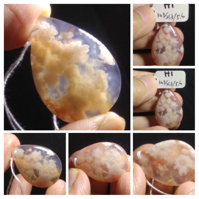 H組精品組天然水晶水滴櫻花瑪瑙吊墜墜子掛件項鍊珠寶寶石首飾飾品任選其一