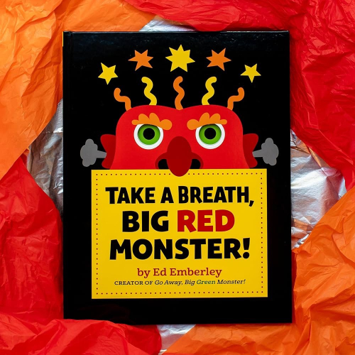 英文】 Take a Breath, Big Red Monster! 深呼吸，紅色大怪物！》 精裝繪本 情緒教育