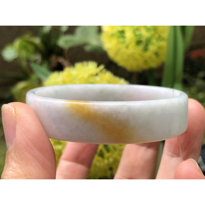 帶證書16.55圍天然玉石翡翠a貨緬甸玉硬玉冰糯種淡粉彩紫三彩手鐲玉鐲鐲子手環薄方鐲款公主鐲珠寶玉石首飾飾品