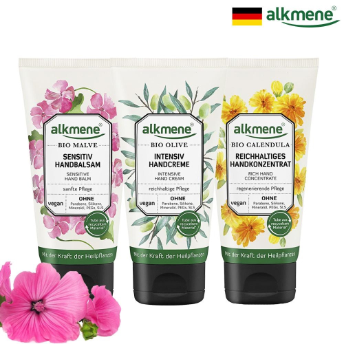 (開立發票)3款任選德國alkmene歐珂蔓護手霜75ml-金盞花/橄欖/錦葵(總代理公司貨)