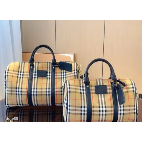 【Burberry】巴寶莉男女通用大容量旅行包健身包經典格紋可手提可斜挎休閒運動逛街生日禮物出門必備百搭時尚潮流行素色