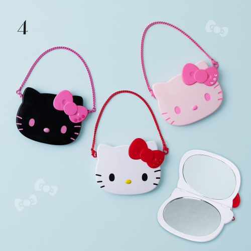過生活IP訂購 三麗鷗 HelloKitty 凱蒂貓 造型摺疊鏡附練 I love Hello kitty 6M41