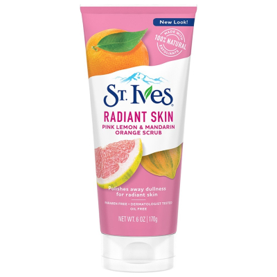 【ST. Ives 聖艾芙】磨砂洗面乳-粉紅檸檬+柑橘(6oz/170g/條管)【6043】