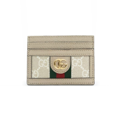 【GUCCI 古馳】 GUCCI Ophidia 名片夾 (米色) __DVSHOP 保證正貨 台灣現貨不用等