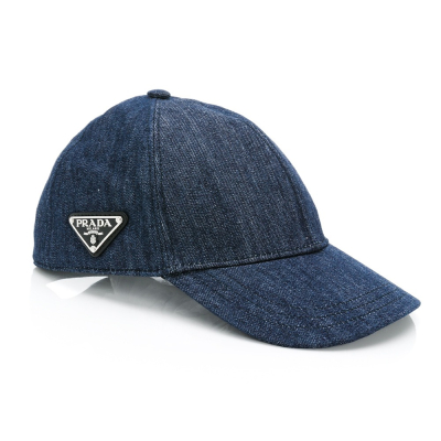 【PRADA 普拉達】PRADA 牛仔棒球帽 (藍-M) __DVSHOP 保證正貨 台灣現貨不用等