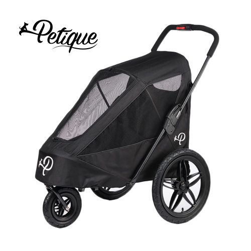 ?PETIQUE Breeze 寵物推車?大空間・可拆洗・氣胎避震款-黑色