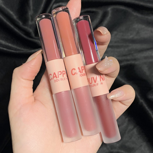 ✨台灣現貨 公司正品 Cappuvini卡泡維妮 雙頭唇釉唇泥 鏡面水光口紅 不掉色持久 平價學生唇蜜 小眾品牌