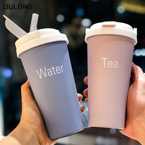 水杯簡約清新森系INS北歐少女心學生可愛保溫杯吸管大人杯子便攜