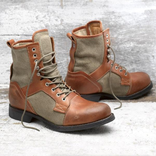 【TIMBERLAND】全手工頂級Boot Company系列Colrain 帆布拼接皮革8吋靴US10M原價1萬3