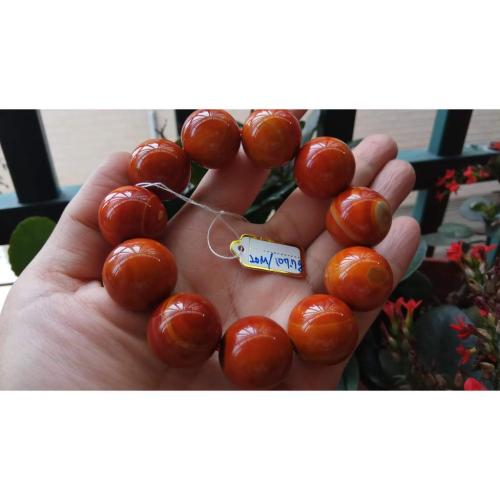 超美天然南紅瑪瑙北漂老料戰國紅圓珠單圈帶眼手鍊手串手珠佛珠手鏈大珠子20mm/107.7g珠寶玉石寶石首飾飾品
