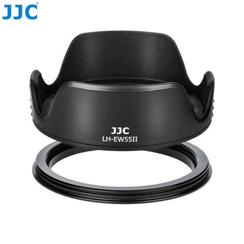 JJC適用佳能EW-55遮光罩蓮花型RF28mmF2.8STM鏡頭R50R6R5R62R8R7R10微單