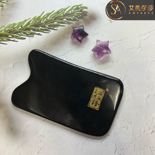 艾美莎莎?天然牛角按摩器 牛角我齒梳 按摩刮痧板 牛角梳 眼睛臉部按摩 刮痧 牛角按摩板 穴道按摩 按摩器 刮痧按摩器