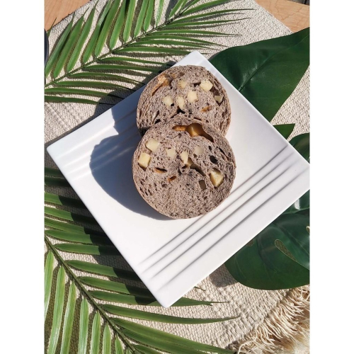 [圓之坊]手工bagel ＂芝麻貝果＂純養生黑芝麻 香濃芝麻餡 外Q內軟 低糖低油奶素 絕無添加 單純健康 下單後現做