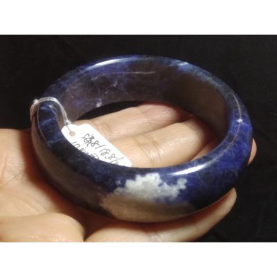 17.44圍天然寬板藍紋石藍紋玉手鐲玉鐲鐲子珠寶玉石首飾飾品