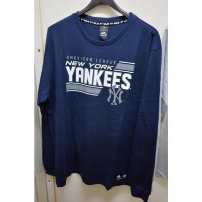 下殺六折.台灣製☆嘉義水上全宏☆創信MLB美國大聯盟 紐約洋基LOGO棉長T.薄長T恤.純棉
