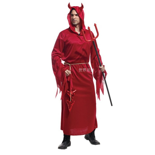 現貨台灣-萬聖節服裝,萬聖節惡魔服裝,變裝派對,大人變裝服-邪惡紅魔鬼服裝