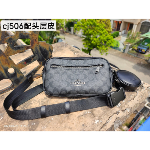 （momo shop）Coach 蔻馳 男士腰包上線男士新款腰包斜挎包CJ506-QBO4G