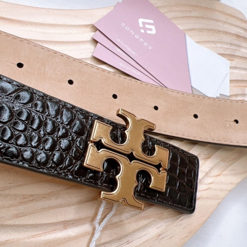 美國代購??台灣現貨 Tory Burch 專櫃款 金磚 壓紋皮帶