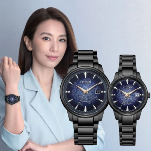 CITIZEN 星辰 銀河宙光 光動能情侶手錶 對錶 新年開運 送禮推薦 BM7595-89M+EW2595-81M