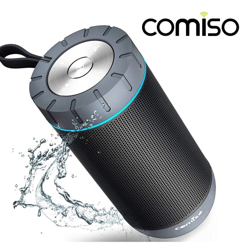 COMISO 亞馬遜熱銷 戶外 防水藍芽喇叭 防水藍芽音響 IPX5 迷你藍芽喇叭 洗澡 泳池 派對 戶外專用12W