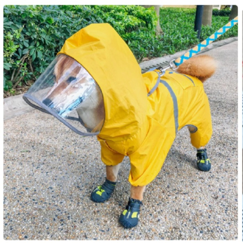 協貿國際網路百貨購物商城 4.3 狗狗雨衣四腳全包犬寵物雨披泰迪小型狗柴犬雪納瑞雨天衣服防水（13-16公斤)