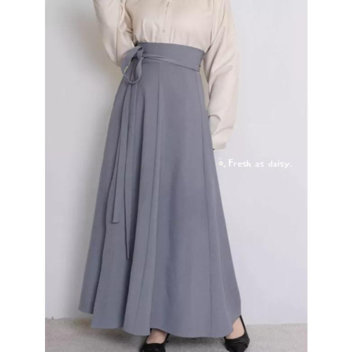 ｜春日醒｜素裳?日常漢服春秋冬中式漢服少女漢服齊腰一片式綁帶素色八破裙半身裙