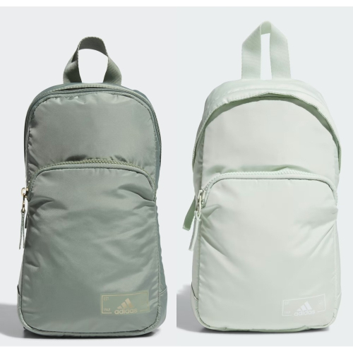美國 adidas Essentials 2 斜背包 肩背包 胸包 米色 綠色