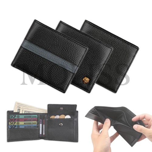 MOLISS｜RFID 經典真皮男短夾 生日禮物 防盜刷 防感應 零錢袋 零錢包 多卡位 兩折式 皮夾 男生 男人 禮物