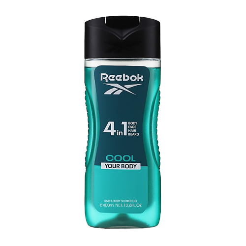 【Reebok 銳跑】男性4合1沐浴膠-清新水能量(400ml)【4762】
