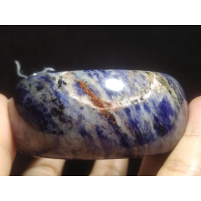 17.6圍天然寬版福鐲助睡眠超美紅藍紋路藍紋石藍紋玉手鐲玉鐲鐲子珠寶玉石首飾飾品